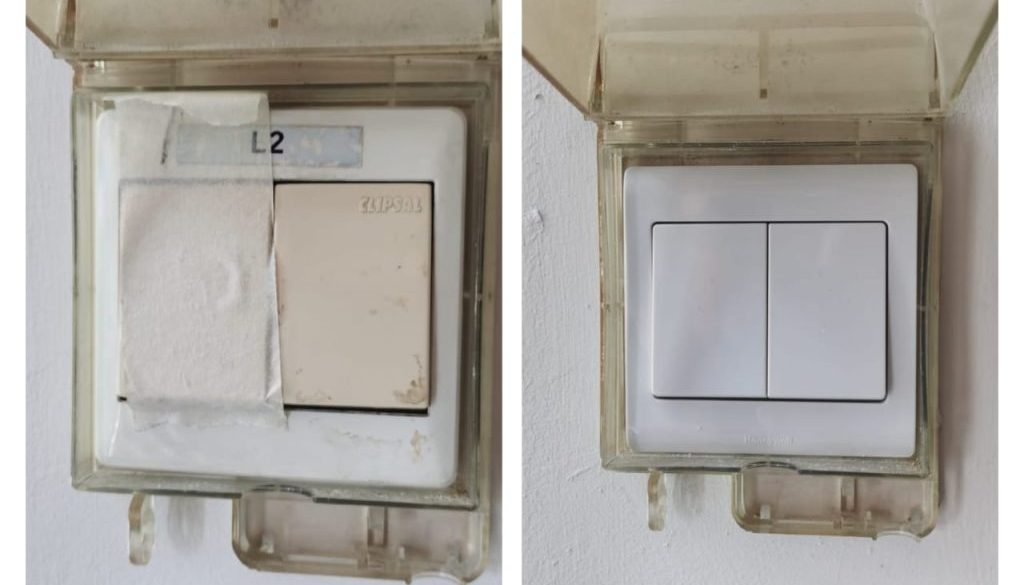 B&A 14 (Supply And Replace 2 Gang Switch)