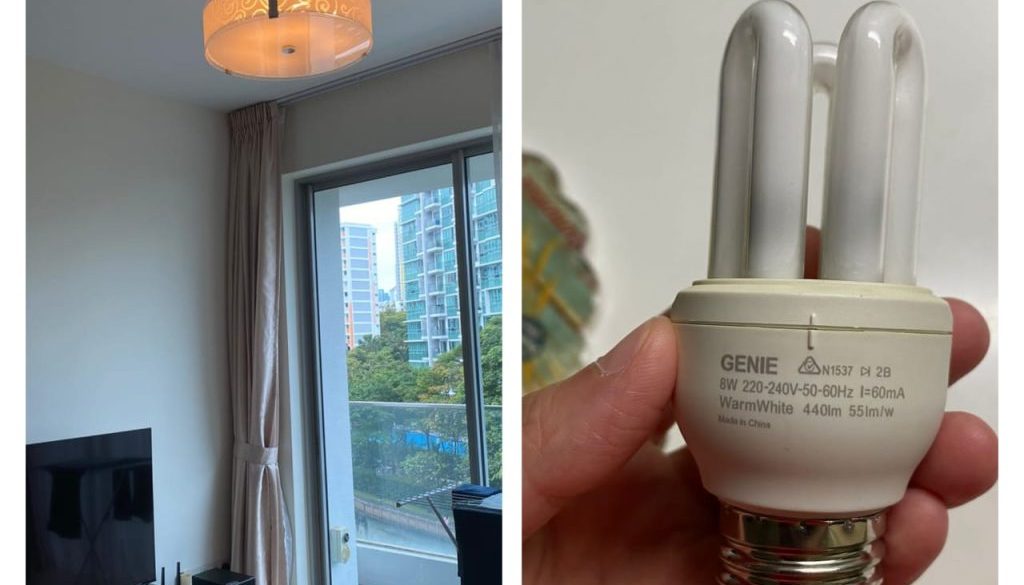 B&A 89 Supply And Replace New Bulb For Hanging Lights